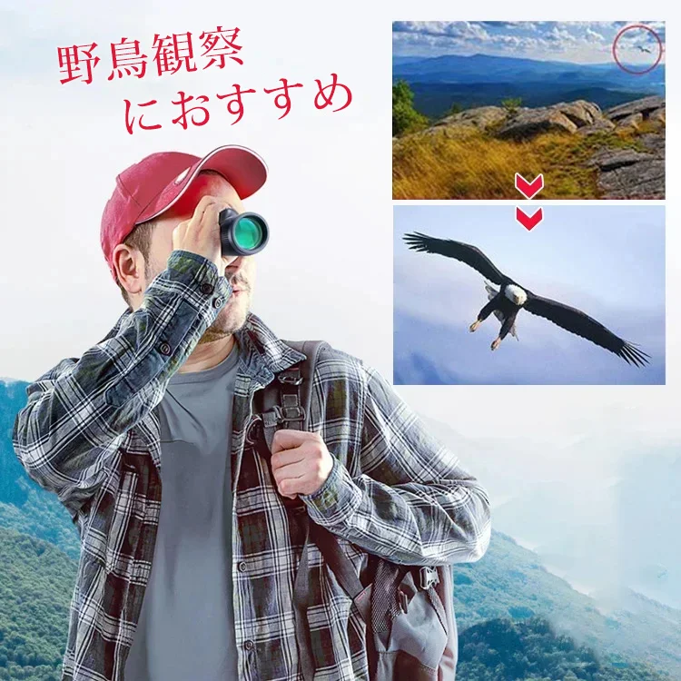 高倍率単眼鏡+グリップ+アルミ三脚