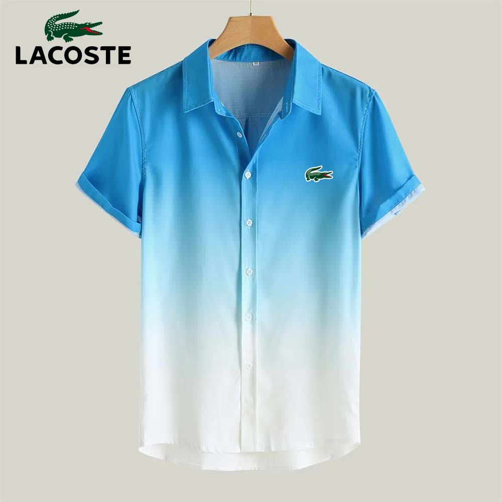【1枚買うともう1枚プレゼント】LACOSTE メンズカジュアルグラデーションシャツ