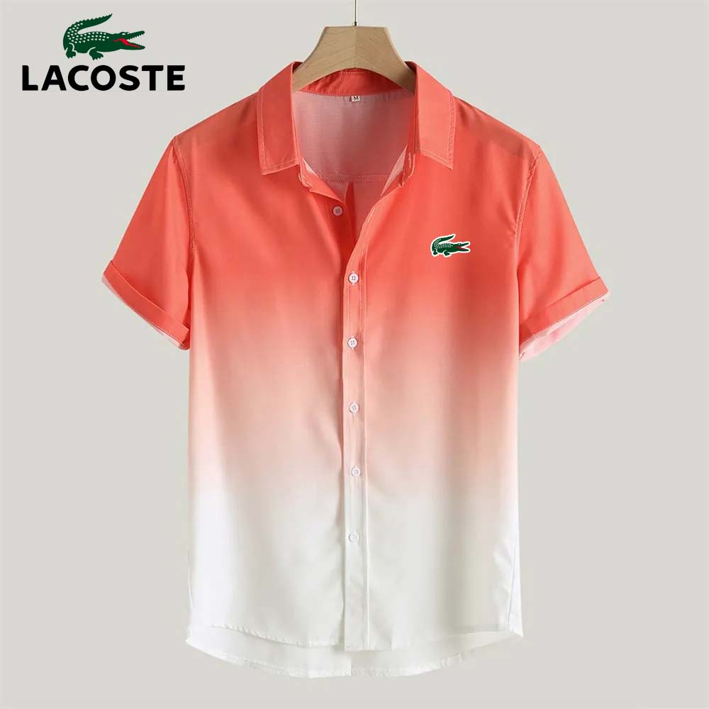 【1枚買うともう1枚プレゼント】LACOSTE メンズカジュアルグラデーションシャツ
