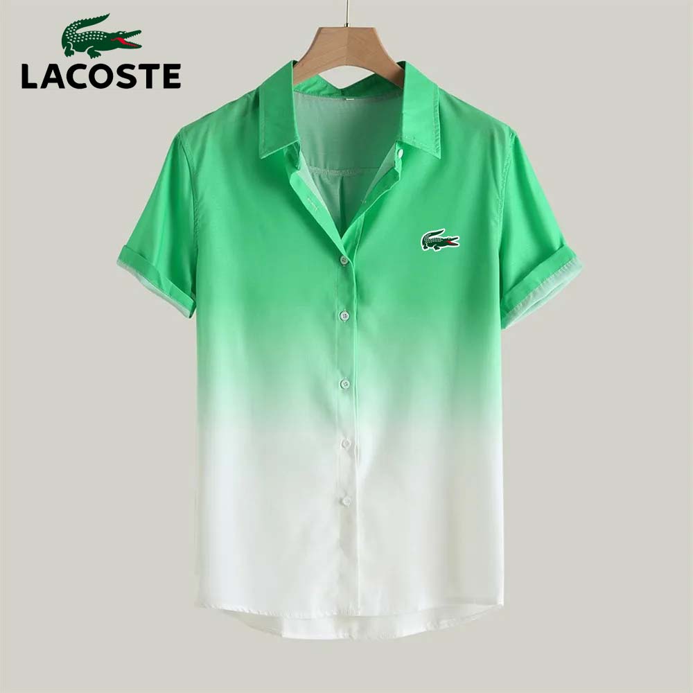 【1枚買うともう1枚プレゼント】LACOSTE メンズカジュアルグラデーションシャツ