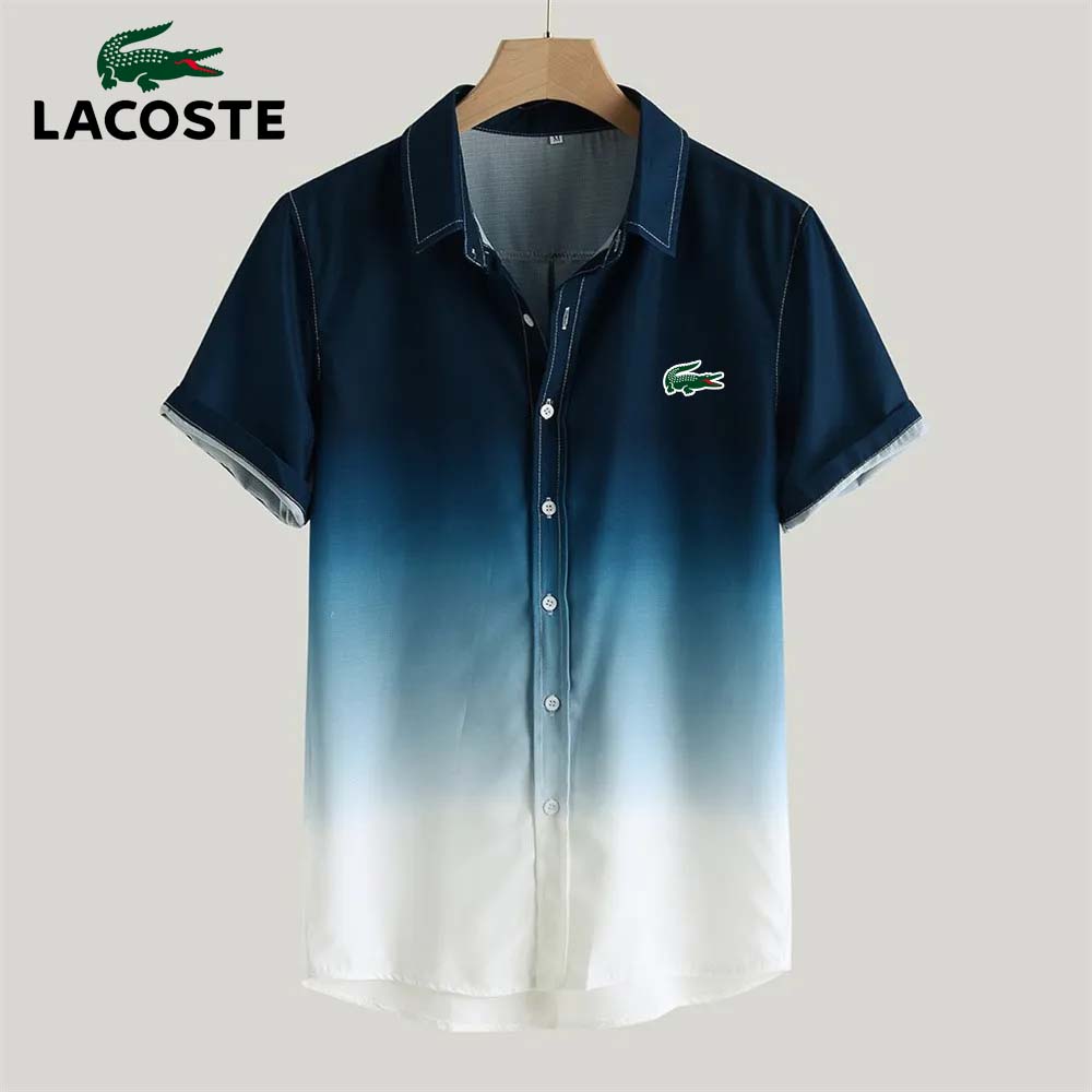 【1枚買うともう1枚プレゼント】LACOSTE メンズカジュアルグラデーションシャツ