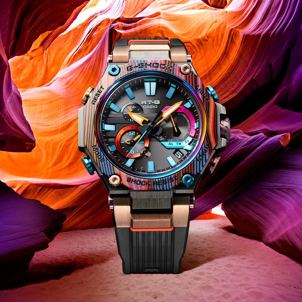 CASIO カシオ ジーショック MTG-B2000XMG-1AJR メンズ腕時計 MTG-B2000 マーブルカーボンベゼル Multi-color carbon Rainbow mountain 20気圧防水