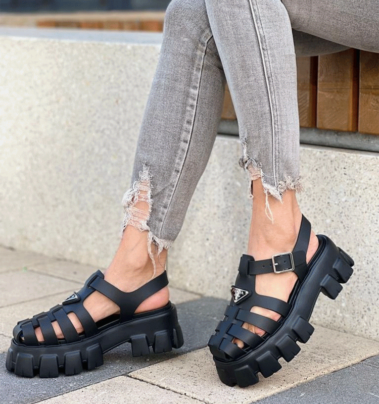 レディース厚底サンダル