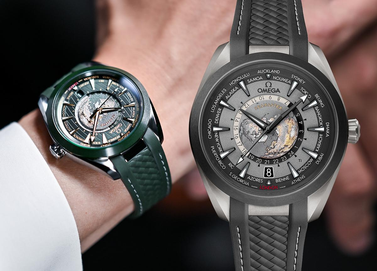 Omega Aqua Terra 150M コレクション コーアクシャル マスター クロノメーター ワールドタイムゾーン 43 mm Omega Aqua Terra 150M コレクション コーアクシャル マスター クロノメーター ワールドタイムゾーン 43 mm